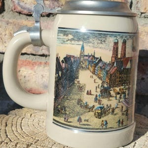 Vintage  Old Germany Stoneware Beer Stein Mug