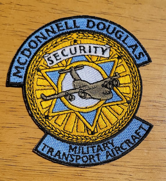 Vintage McDonnell Douglas Military Transport Aircraft Security Patch Ultra Rare