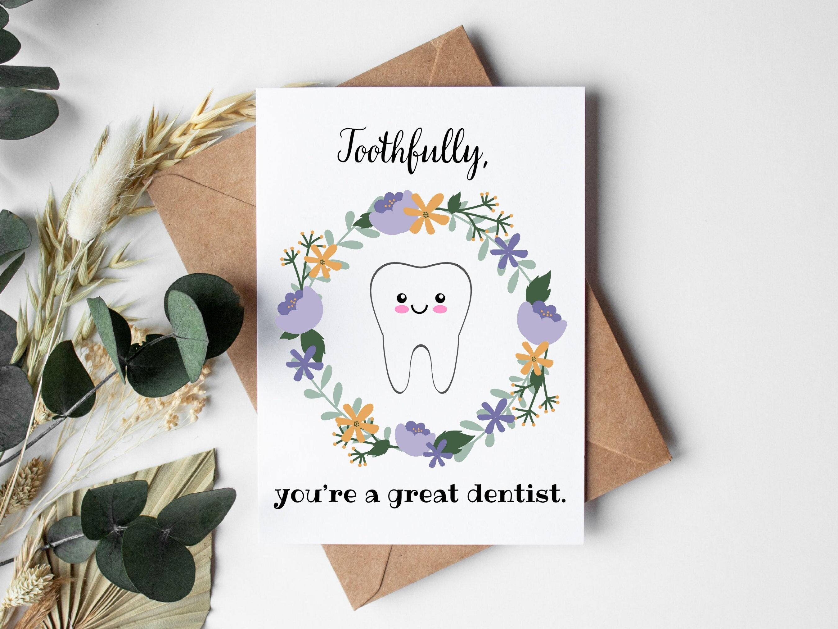Thank You Card for Dentist, National Dentist Day Card, Dentist