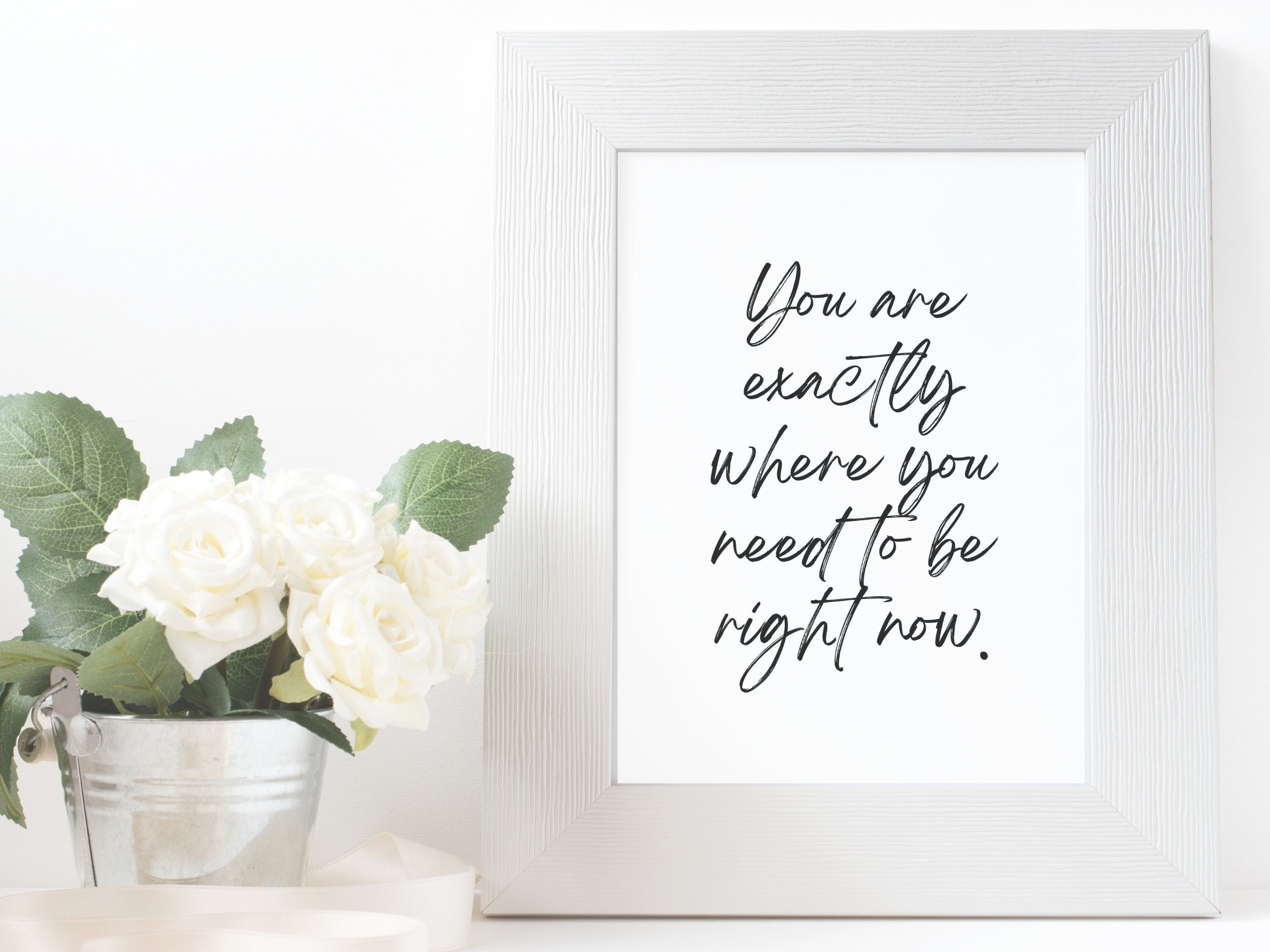 Affirmation Art Print, You Are Exactly Where You Need to Be Right Now,  Printable Instant Download - Etsy