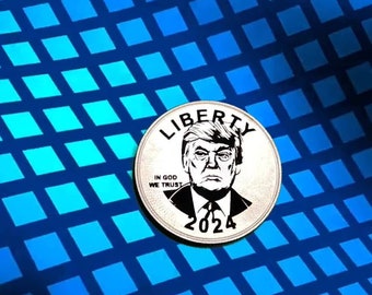 CUSTOM Coin  / Pendant  / Pin Badge  / EDC / gifts for him / groomsman gift / Challenge coin / Make America great again trump 2024