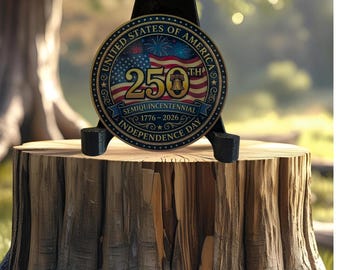250 Years of Freedom Glass 3in  soundboard |  Friction Turkey Call | pot call Custom Turkey Hunting Call | Custom Printed