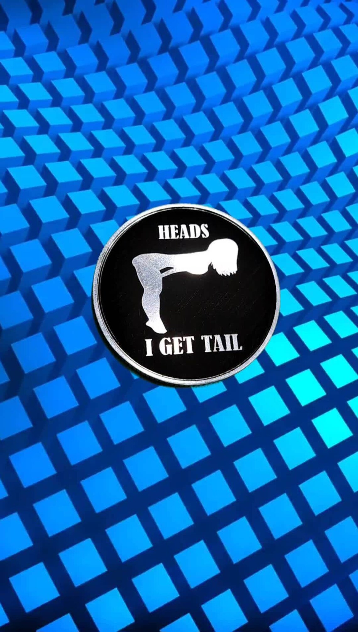 Heads I Get Tails Coin Etsy
