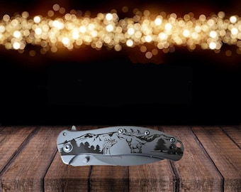 Tactical Knife Personalized, Monogrammed, Engraved, Gifts For Men, Groomsman gift, Fathers Day, Hunting, Camping, Best Man gift, Groom, EDC