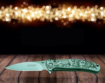 Personalized Kershaw Knife, Engraved Tactical Gift