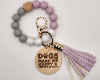 wristlet keychain with engravings