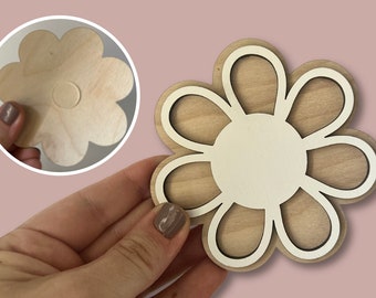 Wooden Flower Wall Decals Wooden Daisy Decals Floral Nursery Decal Daisy Nursery Decor Daisy Nursery Sign
