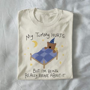 j'ai mal au ventre - t-shirt unisexe, t-shirt animal drôle, t-shirt meme, t-shirt dessin drôle, idiot, t-shirt blague, t-shirt graphique drôle
