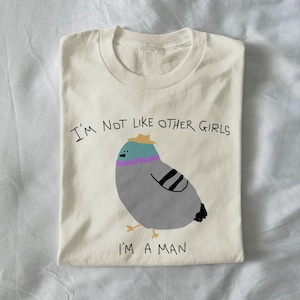 No soy como las demás chicas: camiseta unisex, camiseta divertida de animales, camiseta de meme, camiseta divertida con dibujo, ganso tonto, camiseta de broma, camiseta divertida
