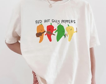 red hot silly peppers - unisex t shirt, funny t shirt, cartoon t shirt, meme t shirt, silly t shirt