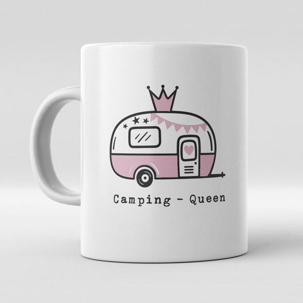 Tasse Becher für die Camping Queen