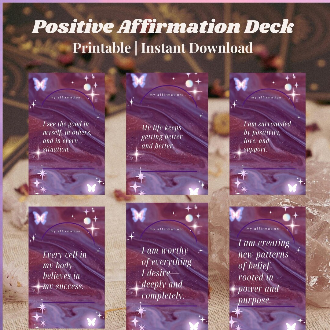 Positive Affirmation Oracle Cards | Self Love & Healing Affirmations ...