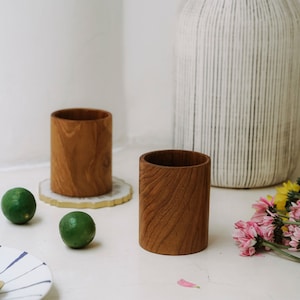 Wooden Mug Minimalist Design - Personalized Wooden Mug - Free Engraving