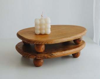 Kura Cheese Board, Wooden Board, Wooden Tray With Feet