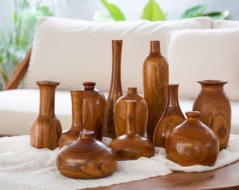 Minimalist Wooden Vases Home Decor