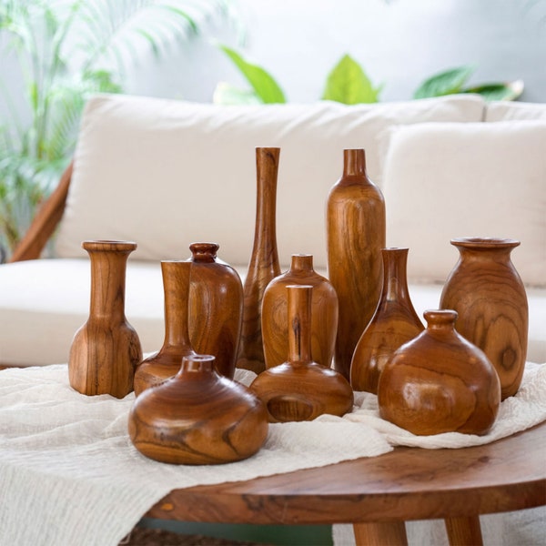 Minimalist Wooden Vases Home Decor