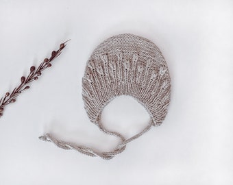 Knitting pattern for children's hat, knitted hat, seamless, German, sizes 0 – 3 years