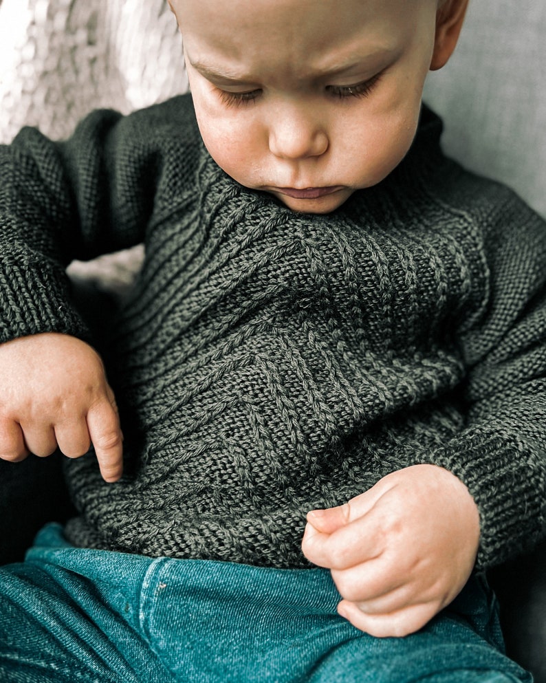 Strickanleitung Kinder Pullover DEUTSCH Größe 0 6 Jahre Bild 2