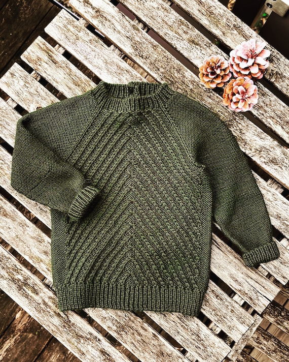 Instructions de tricot pull enfant taille allemande 0 6 ans Etsy France