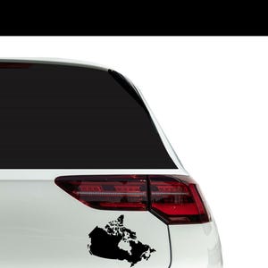 Kanada Landkarte als Aufkleber Sticker ohne Hintergrund frei stehend in verschiedene Farben.