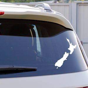 Neuseeland Landkarte als Aufkleber Sticker ohne Hintergrund frei stehend in verschiedene Farben.