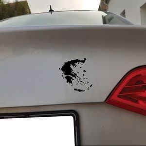 Griechenland Landkarte als Aufkleber Sticker ohne Hintergrund frei stehend in verschiedene Farben