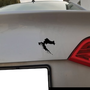 Kroatien Landkarte als Aufkleber Sticker ohne Hintergrund frei stehend in verschiedene Farben