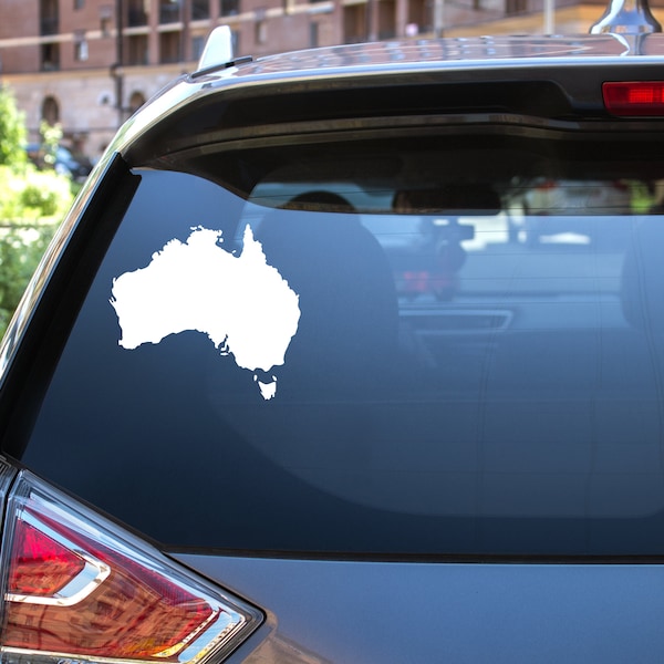 Australien Landkarte als Aufkleber Sticker ohne Hintergrund frei stehend in verschiedene Farben.