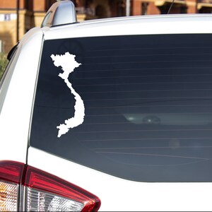 Viatnam Landkarte als Aufkleber Sticker ohne Hintergrund frei stehend in Schwarz, Blau, Rot oder Weiß