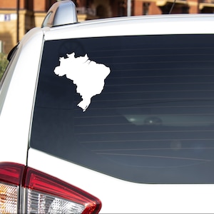 Brasilien Landkarte als Aufkleber Sticker ohne Hintergrund frei stehend in verschiedene Farben