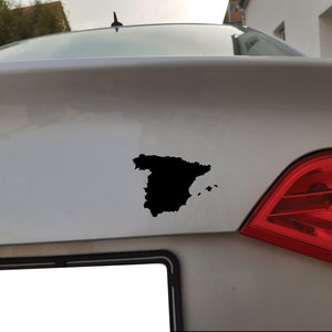 Spanien Landkarte als Aufkleber Sticker ohne Hintergrund (Frei stehend) in verschiedene Farben
