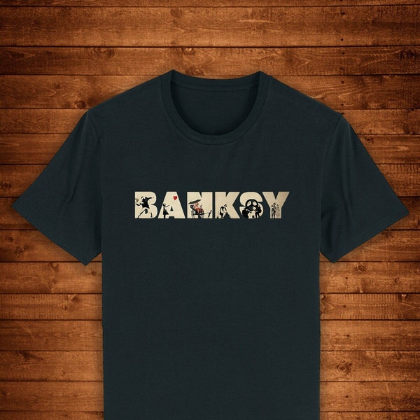 Banksy Graffiti d'art le plus emblématique/T-shirt Design Unique Street Wear Art t-shirts graphiques urbains haut