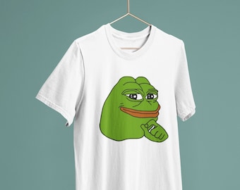 Pepe Frog Smirking / Heavyweight cotton unisex t-shirt with print tee top