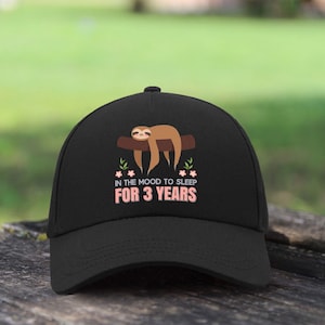 In the Mood to Sleep Sloth Cute Life / Adjustable Unisex Baseball Cap Cotton Dad Hat