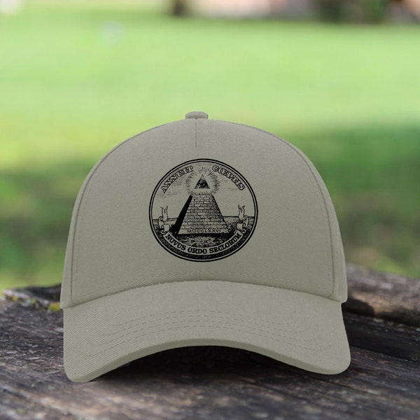 Illuminati New World Order Eye Pyramid / Adjustable Unisex Baseball Cap Cotton Dad Hat