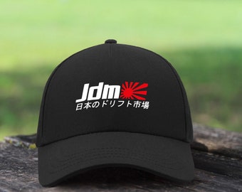 JDM Kanji Rising Sun Drift / Adjustable Unisex Baseball Cap Cotton Dad Hat