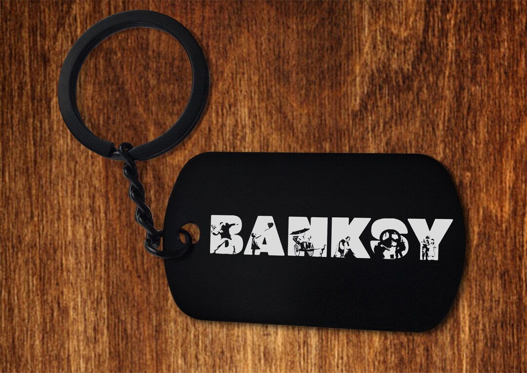 Banksy Most Iconic Works Graffiti Street Art Keychains Keyring Etsy