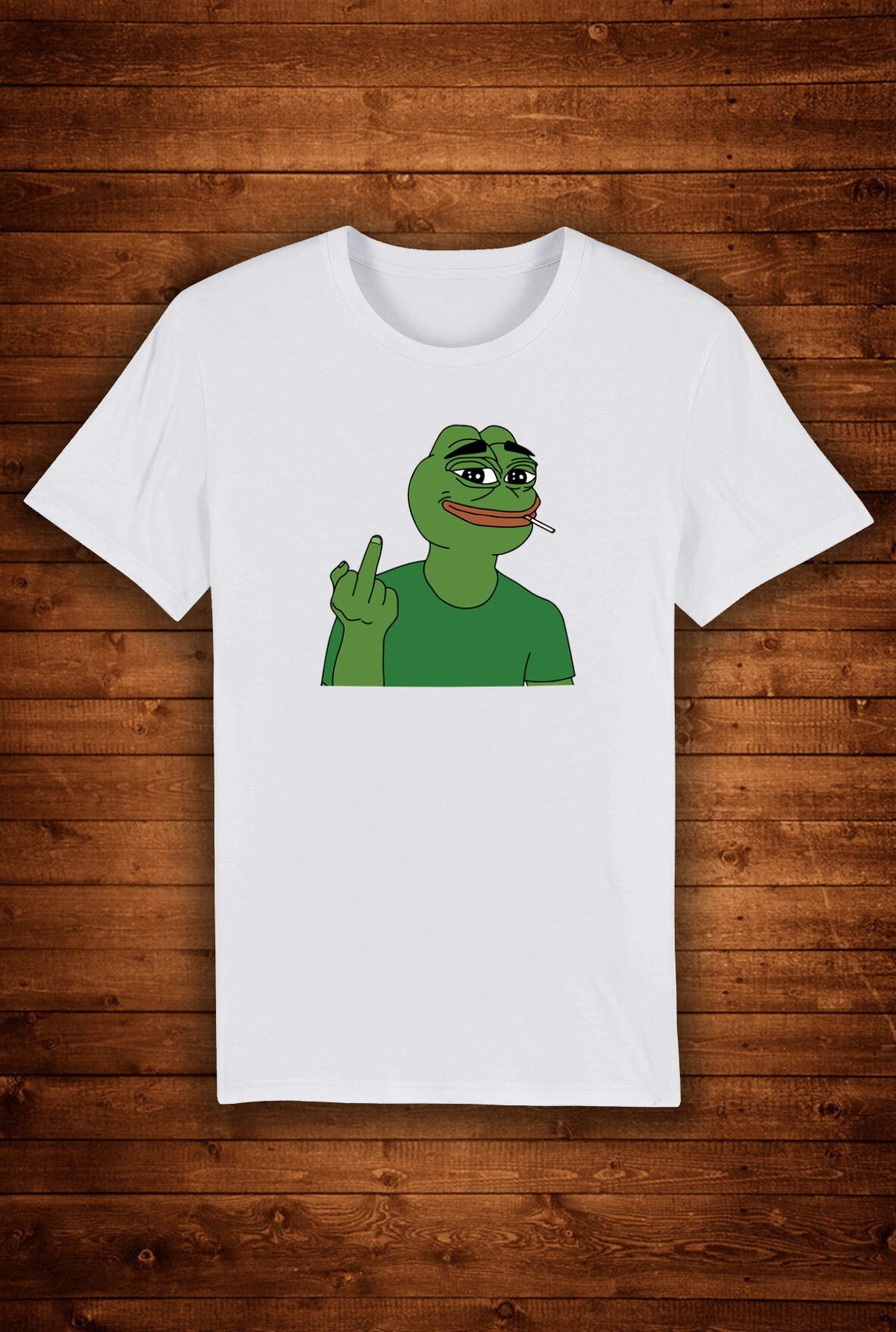 Pepe the Frog Middle Finger Smoking Meme / T-shirt Unique - Etsy Australia