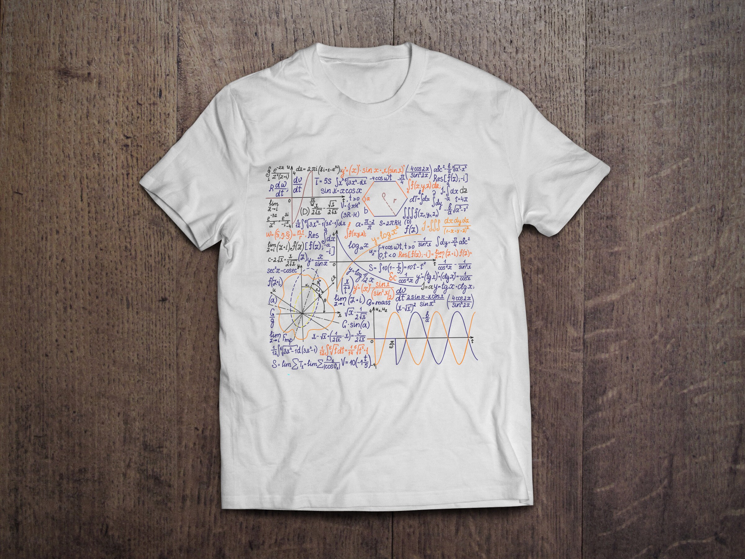 Mathematics Formula Equation Math Nerd / Heavyweight cotton unisex t-shirt with print tee top