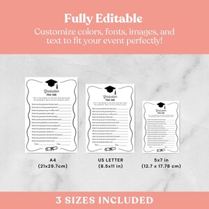Graduation printable trivia card, who knows the grad best activity