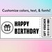 Editable Black and White Birthday Voucher Printable Coupon, Modern Gift