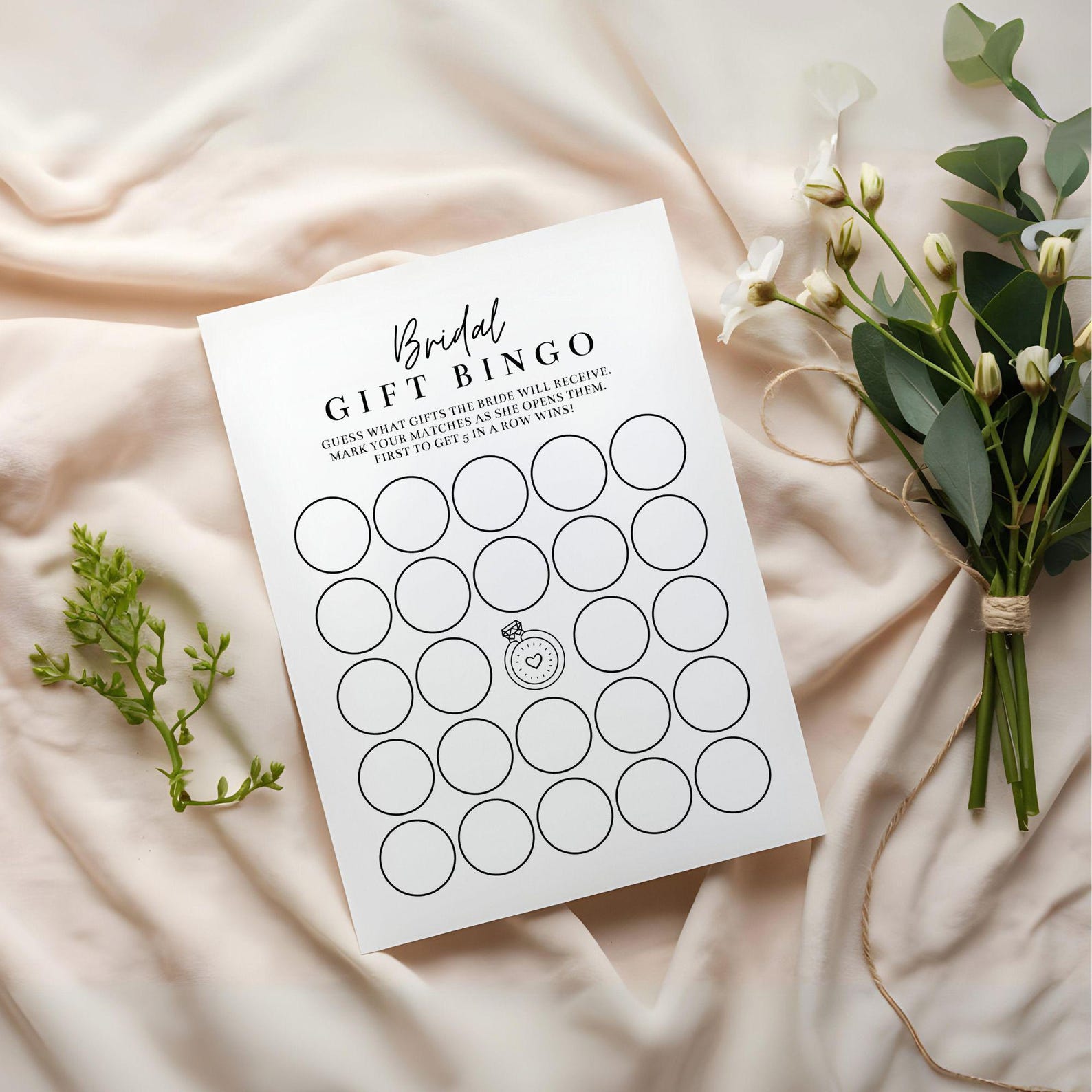 Bridal Gift Bingo Game Template, Editable Modern Wedding Game, Fun ...