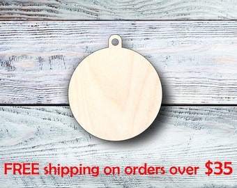 Christmas Ornaments 3 inches, Wood Ornament Tag, Birch Ornaments 1/8” thick, Craft Blank, Laser Cut, DIY craft supplies