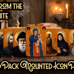 Saints From the Maronite Church Mounted Icon Prints (10-Pack) – Premium 4x6" Silver-Halide Lustre Art with Contemporary Round Corners