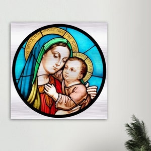 Mater Boni Consilii - Our Lady of Good Counsel – Brushed #Aluminum #MetallicIcon #AluminumPrint