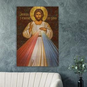 Jesus, I Trust in You – Brushed Aluminum Icon Metallic Icon Aluminum Print