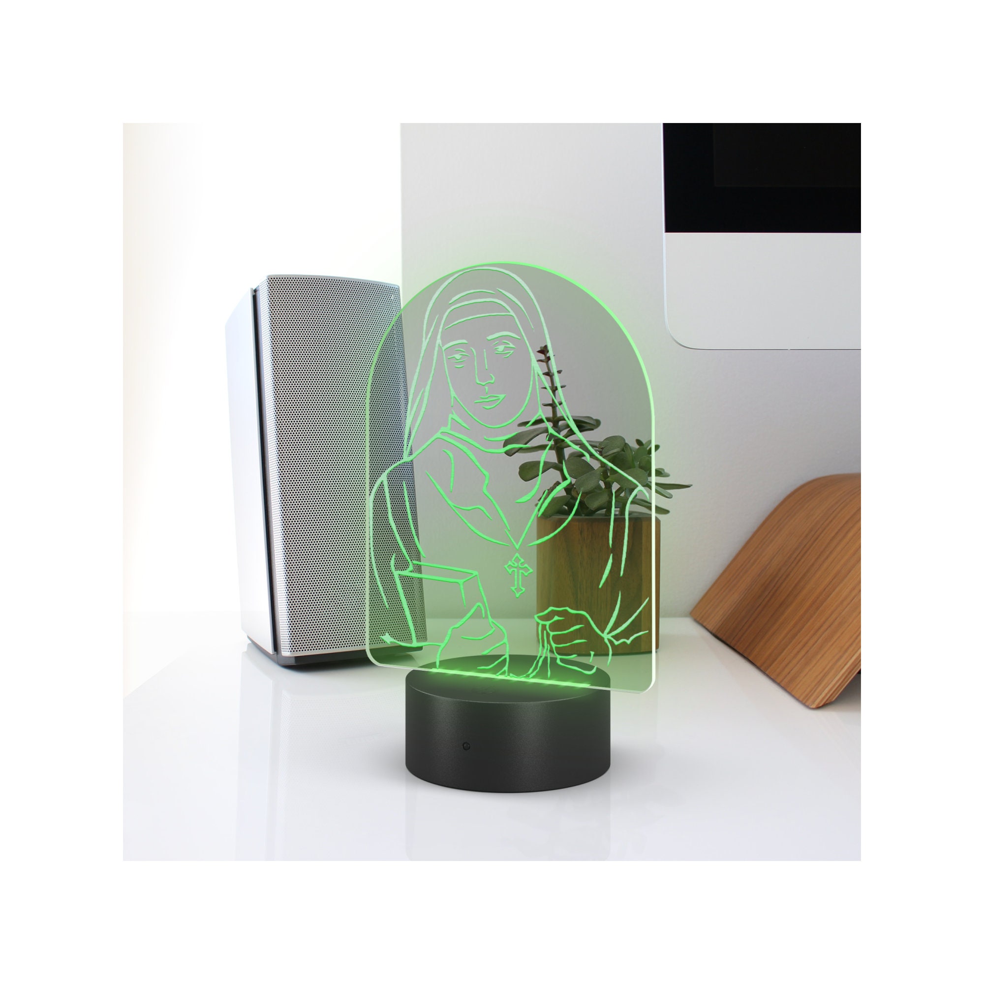 St Rafqa Laser-etched Acrylic Icon, Also Known as Saint Rafka and Saint ...