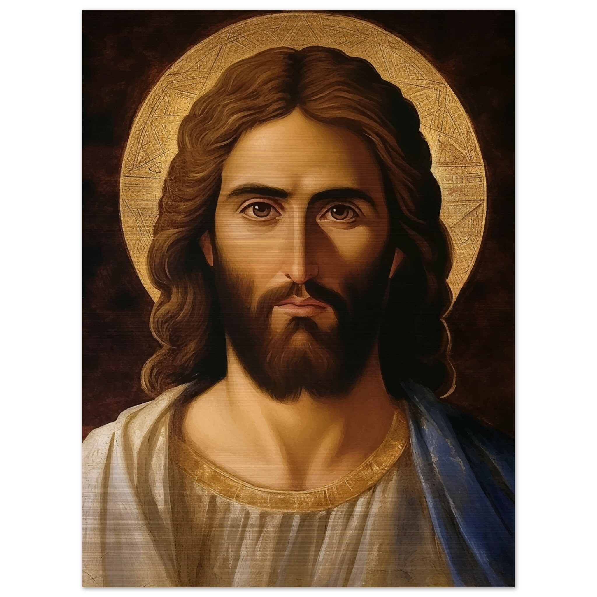 イエス・キリスト平和の王子アイコンつや消しアルミニウム聖なる顔天国