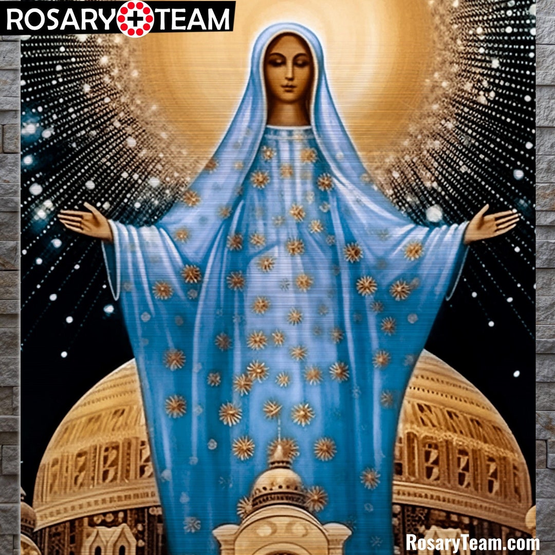 Marian Apparitions at Zeitoun, Egypt Icon Brushed Aluminum Miraculous