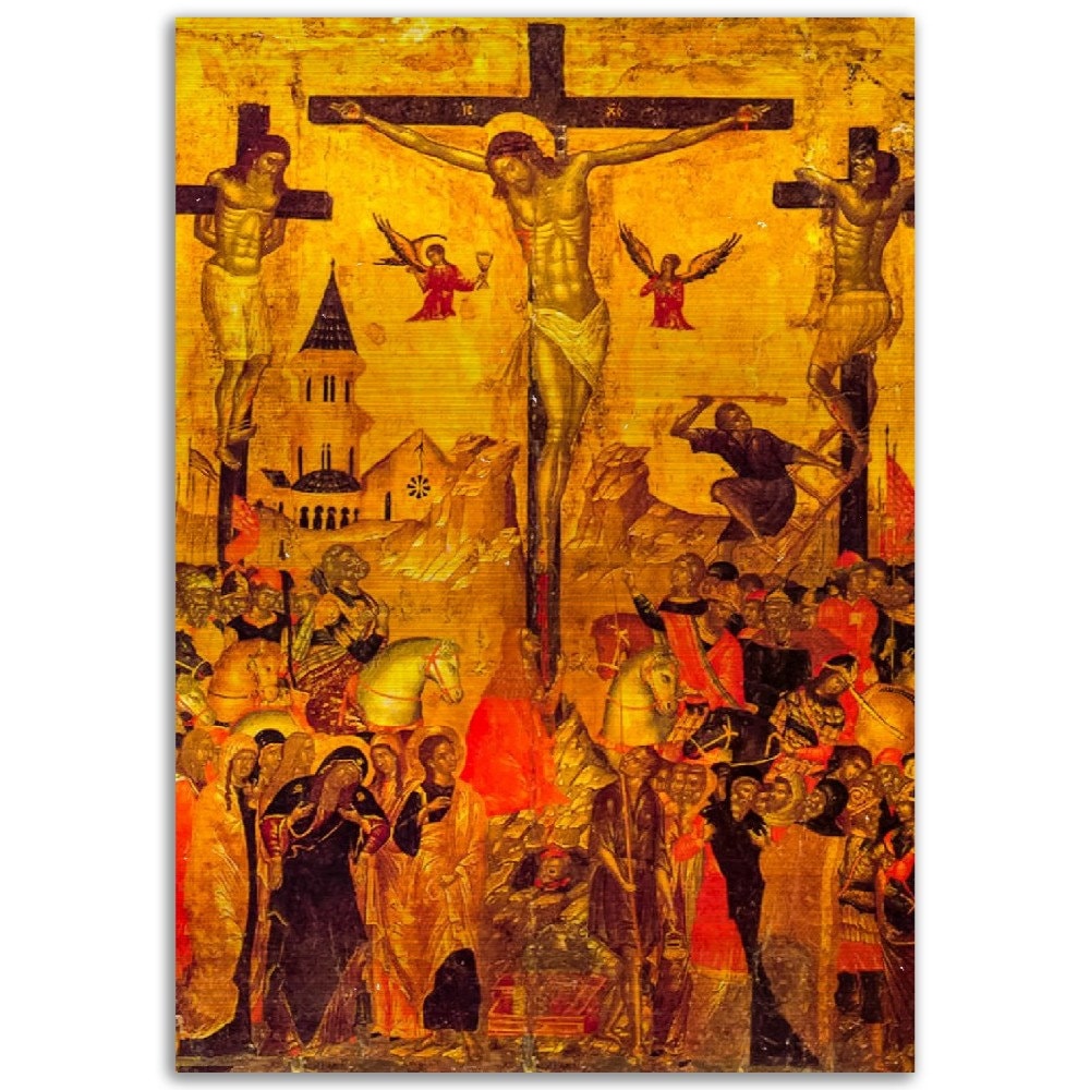 Icon of Crucifixion - Brushed Aluminum - Hermitage, S.peterburg